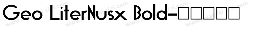 Geo LiterNusx Bold字体转换